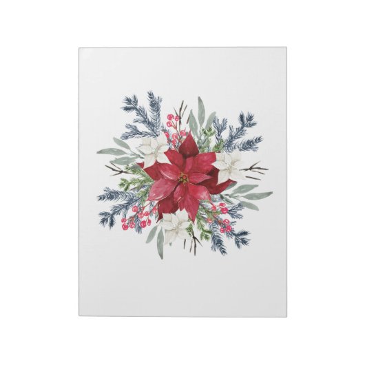 Poinsettia Festivals Notepad Notizblock (Rotiert)