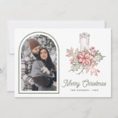 Poinsettia Festive Candle Arch Foto Weihnachten (Vorderseite)