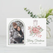 Poinsettia Festive Candle Arch Foto Weihnachten (Stehend Vorderseite)