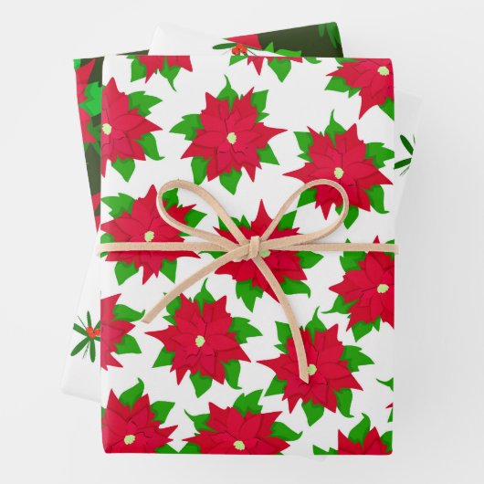 Poinsettia Festive Mexican Christmas Geschenkpapier Set (Beispiel)