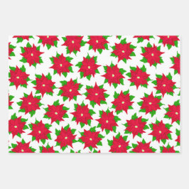 Poinsettia Festive Mexican Christmas Geschenkpapier Set