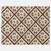 Poinsettia Fleece Blanket (Vorderseite (Horizontal))