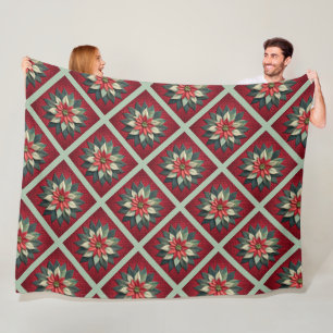 Poinsettia Fleece Blanket
