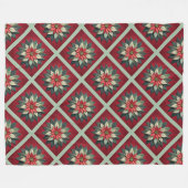 Poinsettia Fleece Blanket (Vorderseite (Horizontal))