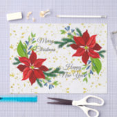 Poinsettia Floral Bouquet, Decoupage Christmas Seidenpapier (Handwerk)