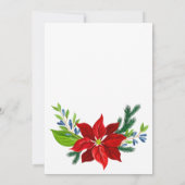 Poinsettia Floral Bouquet, Hochzeit Einladung (Rückseite)