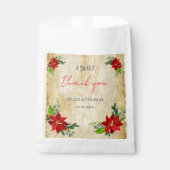 Poinsettia Floral Bouquet, Vintag Geschenktütchen (Vorderseite)