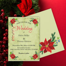 Poinsettia Floral Bouquet, Vintage Wedding