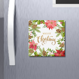 Poinsettia Floral Christmas | Urlaub Magnet