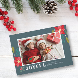 Poinsettia Floral Cluster Grünes Foto Weihnachten