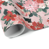 POINSETTIA FLORAL GESCHENKPAPIER (Rolleneckpunkt)