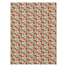 Poinsettia Floral Gold Bells Weihnachten Tischdecke