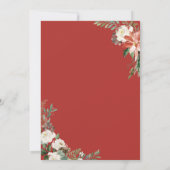 Poinsettia Floral Gold Geometric Christmas Einladung (Rückseite)