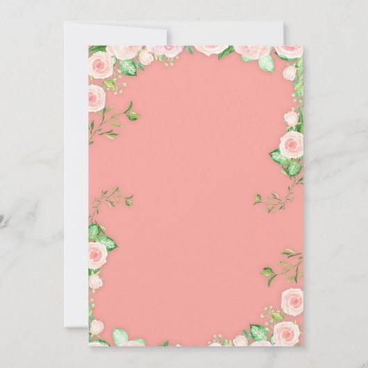 Poinsettia Floral Gold Glitzer Pink Weihnachten Einladung (Rückseite)