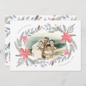 Poinsettia Floral Hand gezeichnet Holiday Garland  (Vorne/Hinten)