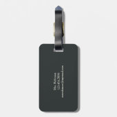 Poinsettia Floral Monogram-Tag Gepäckanhänger (Rückseite vertikal)