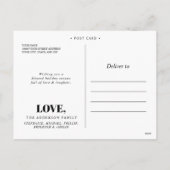 Poinsettia Floral Pattern Joyful Foto Weihnachten (Rückseite)