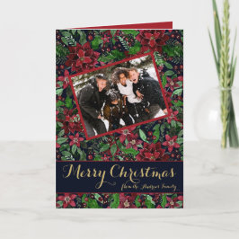 Poinsettia Floral Watercolor Foto Weihnachten