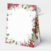 Poinsettia Floral Wedding | Scharlachrot Geschenkschachtel (Rückseite)