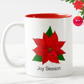 Poinsettia Flower Zweifarbige Tasse