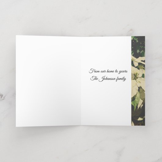 Poinsettia Folgekarte Foil Holiday Card No: 1 (Innen Abgelegt)