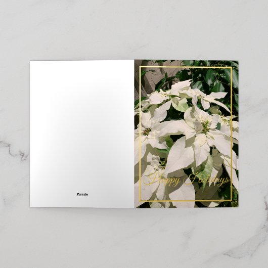 Poinsettia Folgekarte Foil Holiday Card No: 1 (Äußere Ablage)