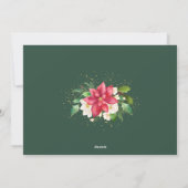 Poinsettia Foto Feiertagskarte (Rückseite)
