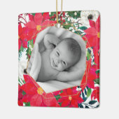 Poinsettia Foto Frame Erstmals Großeltern Keramikornament (Links)