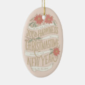 Poinsettia Foto Keramik Ornament (Rechts)