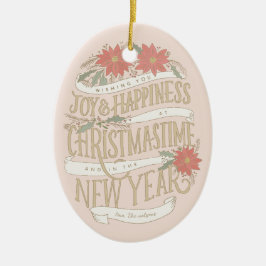 Poinsettia Foto Keramik Ornament