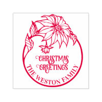 Poinsettia Frame Merry Xmas #2 Familiengrüße