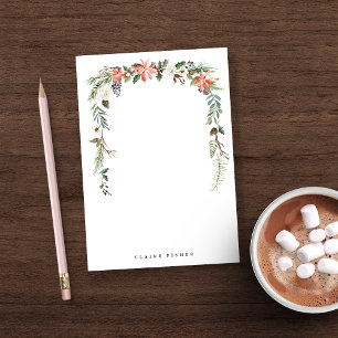 Poinsettia Frame Personalisiert Post-it Klebezettel