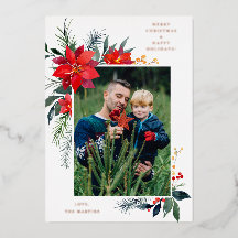 Poinsettia Frame V Foto Holiday