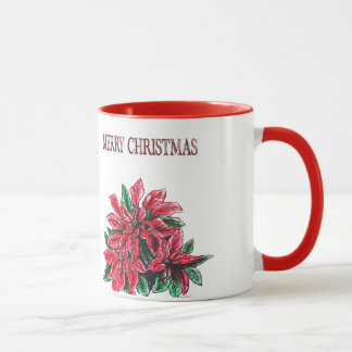 POINSETTIA-FROHE WEIHNACHT-KUNST-TASSE TASSE