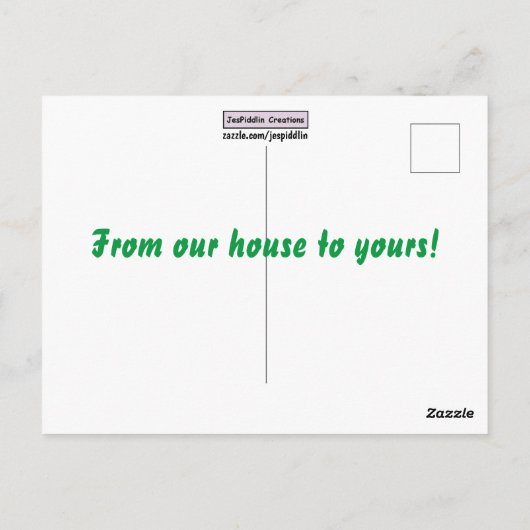 Poinsettia - Frohe Weihnachts-Postkarte - Lavendel Postkarte (Rückseite)