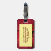 Poinsettia Gepäckträger Gepäckanhänger (Rückseite vertikal)