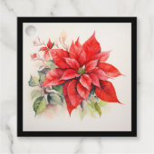 Poinsettia Geschenkanhänger (Vorderseite)