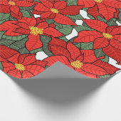 Poinsettia Geschenkpapier (Ecke)