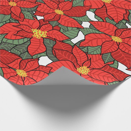 Poinsettia Geschenkpapier (Ecke)