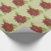 Poinsettia Geschenkpapier (Ecke)