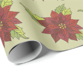 Poinsettia Geschenkpapier (Rolleneckpunkt)