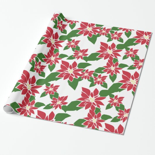 Poinsettia Geschenkpapier (Ungerollt)