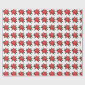 Poinsettia-Geschenkpapier Geschenkpapier (Flach)