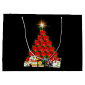 Poinsettia-Geschenktasche Große Geschenktüte (Rückseite)
