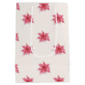Poinsettia-Geschenktasche Mittlere Geschenktüte (Rückseite)