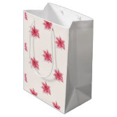 Poinsettia-Geschenktasche Mittlere Geschenktüte (Rückseite Schrägansicht)