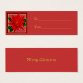 Poinsettia Gift Tag (Vorne & Hinten)