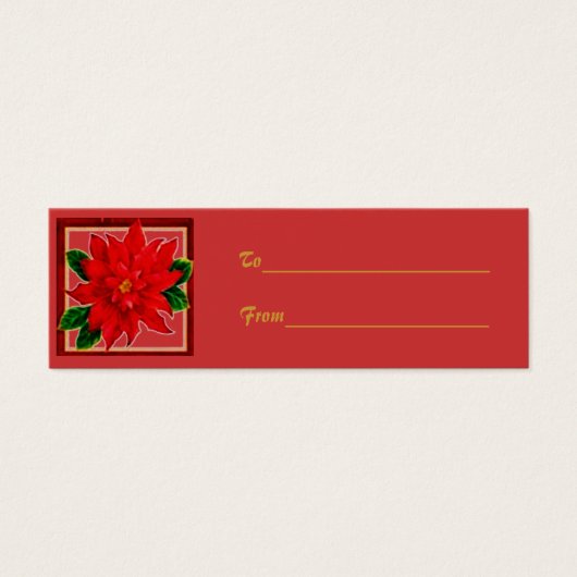 Poinsettia Gift Tag (Vorderseite)