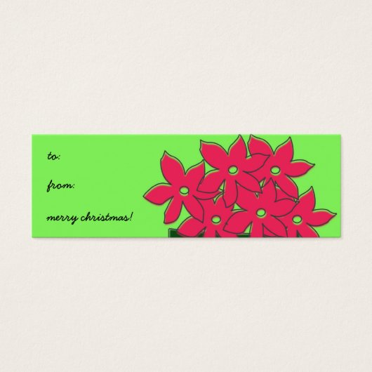 Poinsettia Gift Tag (Vorderseite)