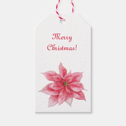 Poinsettia Gift Tag Geschenkanhänger (Vorderseite)